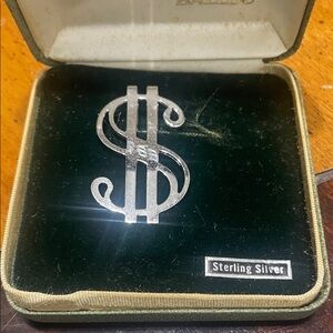 Sterling Silver Dollar Sign money clip